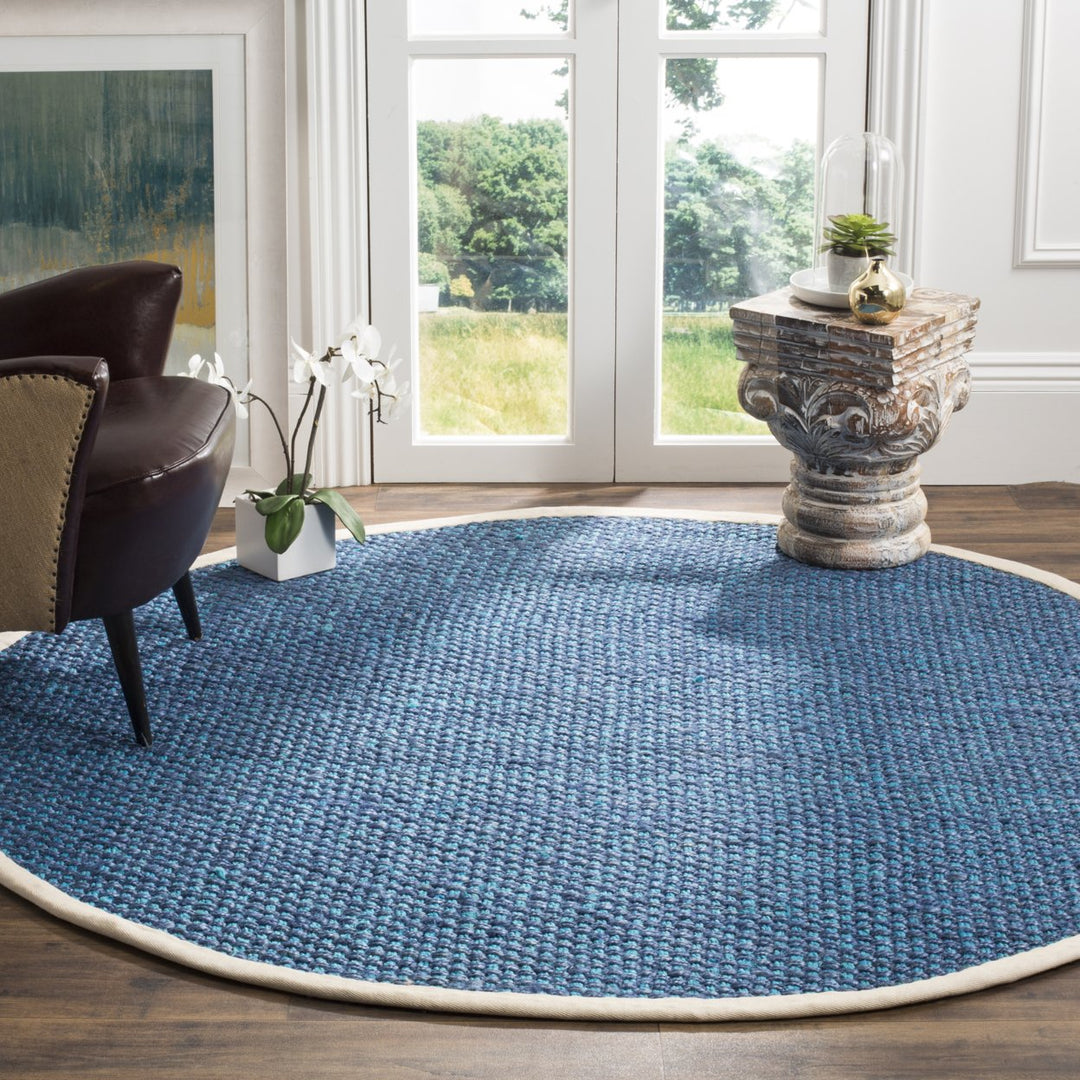 SAFAVIEH Natural Fiber NF262C Handwoven Blue Rug Image 2