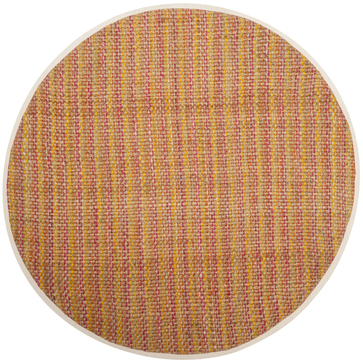 SAFAVIEH Natural Fiber NF262A Handwoven Pink / Multi Rug Image 4