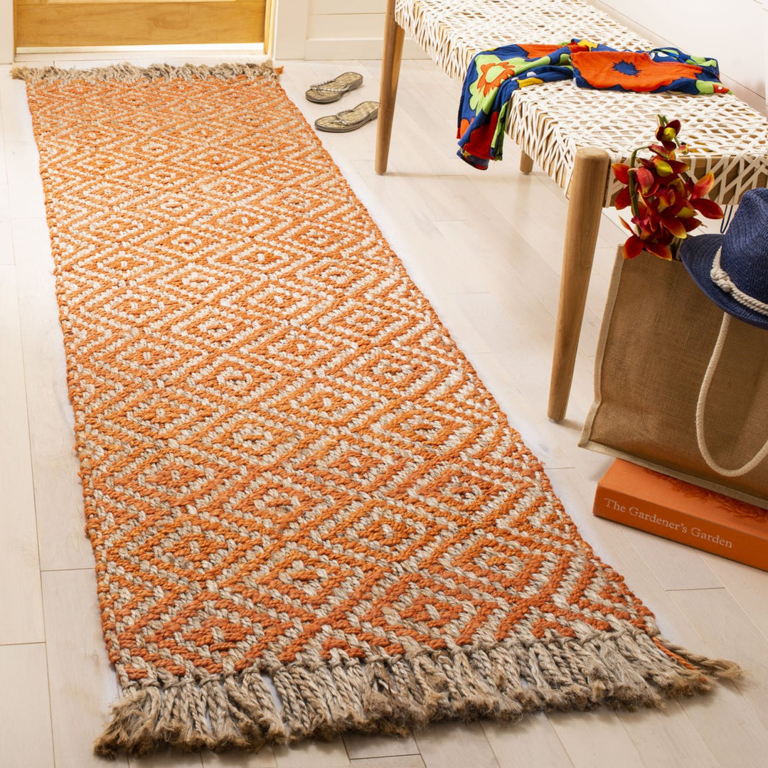 SAFAVIEH Natural Fiber NF266B Orange / Natural Rug Image 3