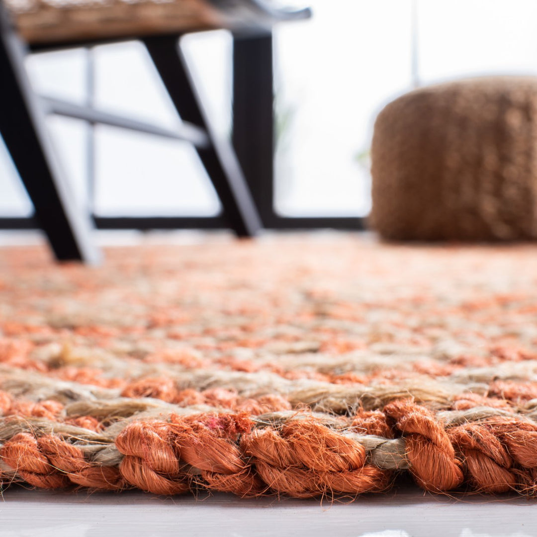 SAFAVIEH Natural Fiber NF266B Orange / Natural Rug Image 8