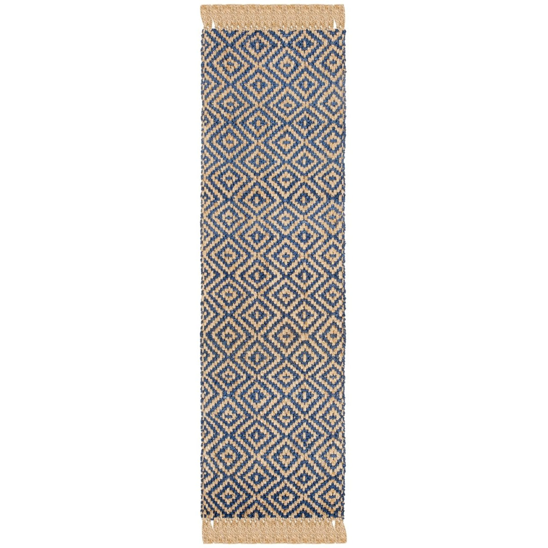 SAFAVIEH Natural Fiber NF266D Tropical Blue / Natural Rug Image 1