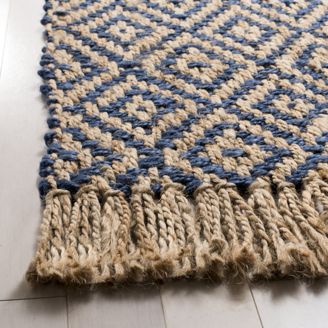 SAFAVIEH Natural Fiber NF266D Tropical Blue / Natural Rug Image 7