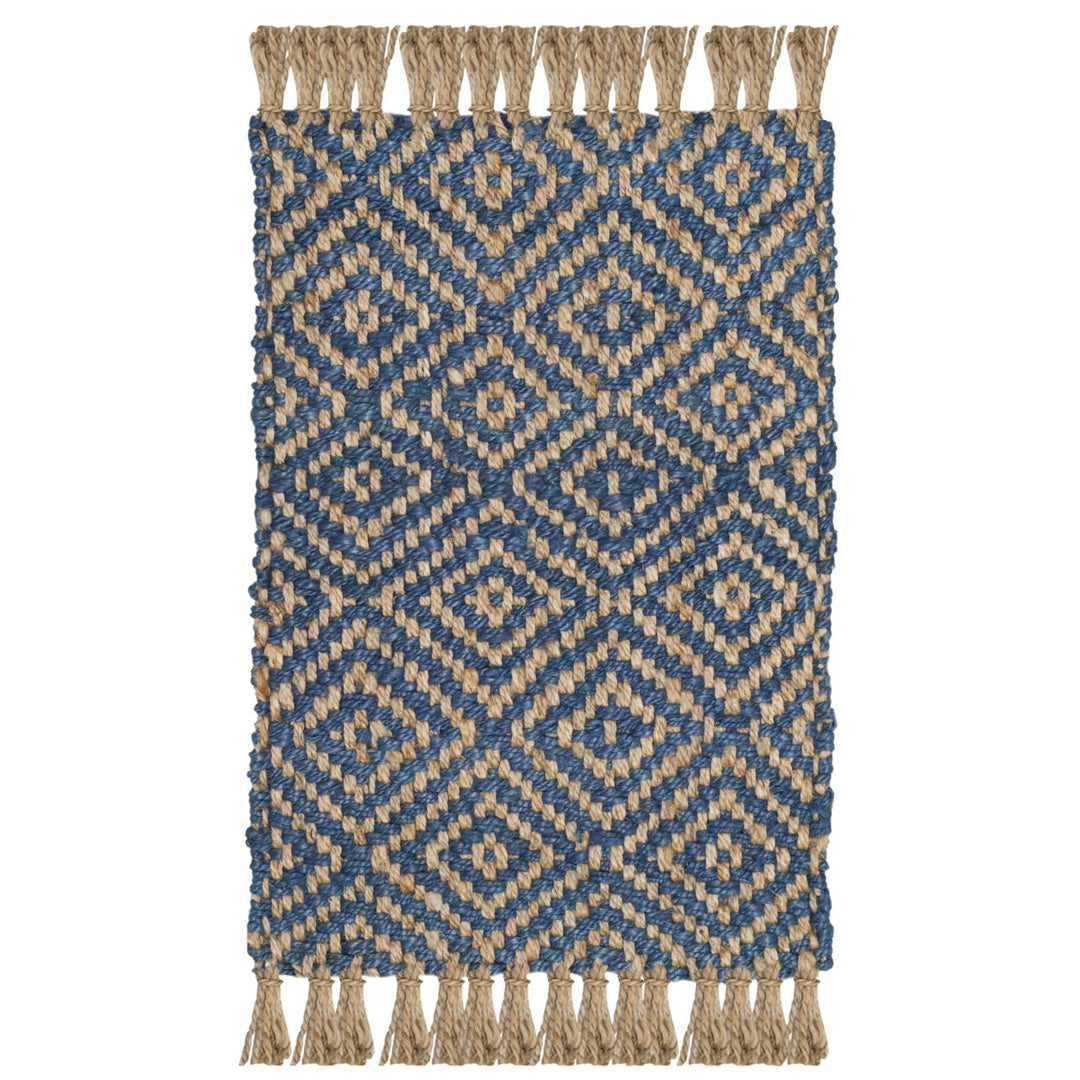 SAFAVIEH Natural Fiber NF266D Tropical Blue / Natural Rug Image 8