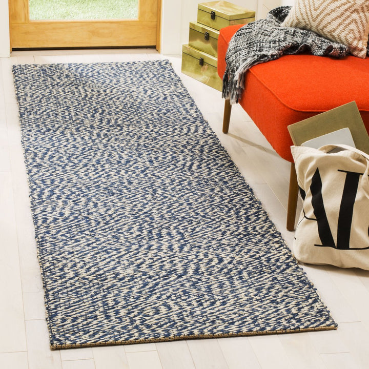 SAFAVIEH Natural Fiber NF448C Handwoven Blue / Ivory Rug Image 2