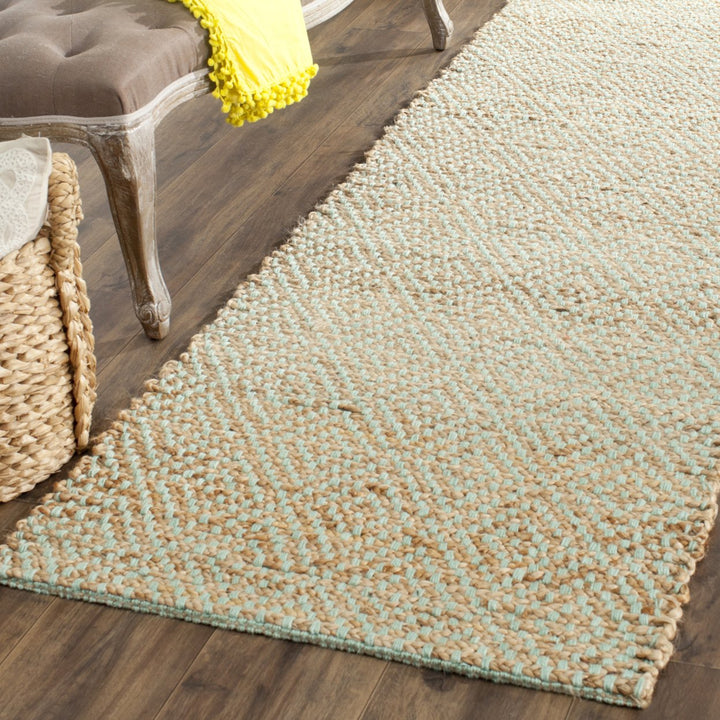 SAFAVIEH Natural Fiber NF453A Natural / Green Rug Image 2