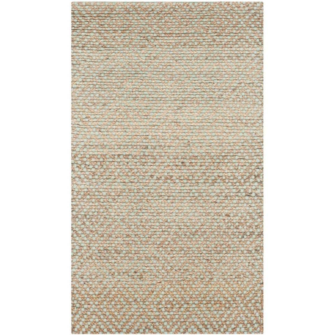 SAFAVIEH Natural Fiber NF453A Natural / Green Rug Image 6