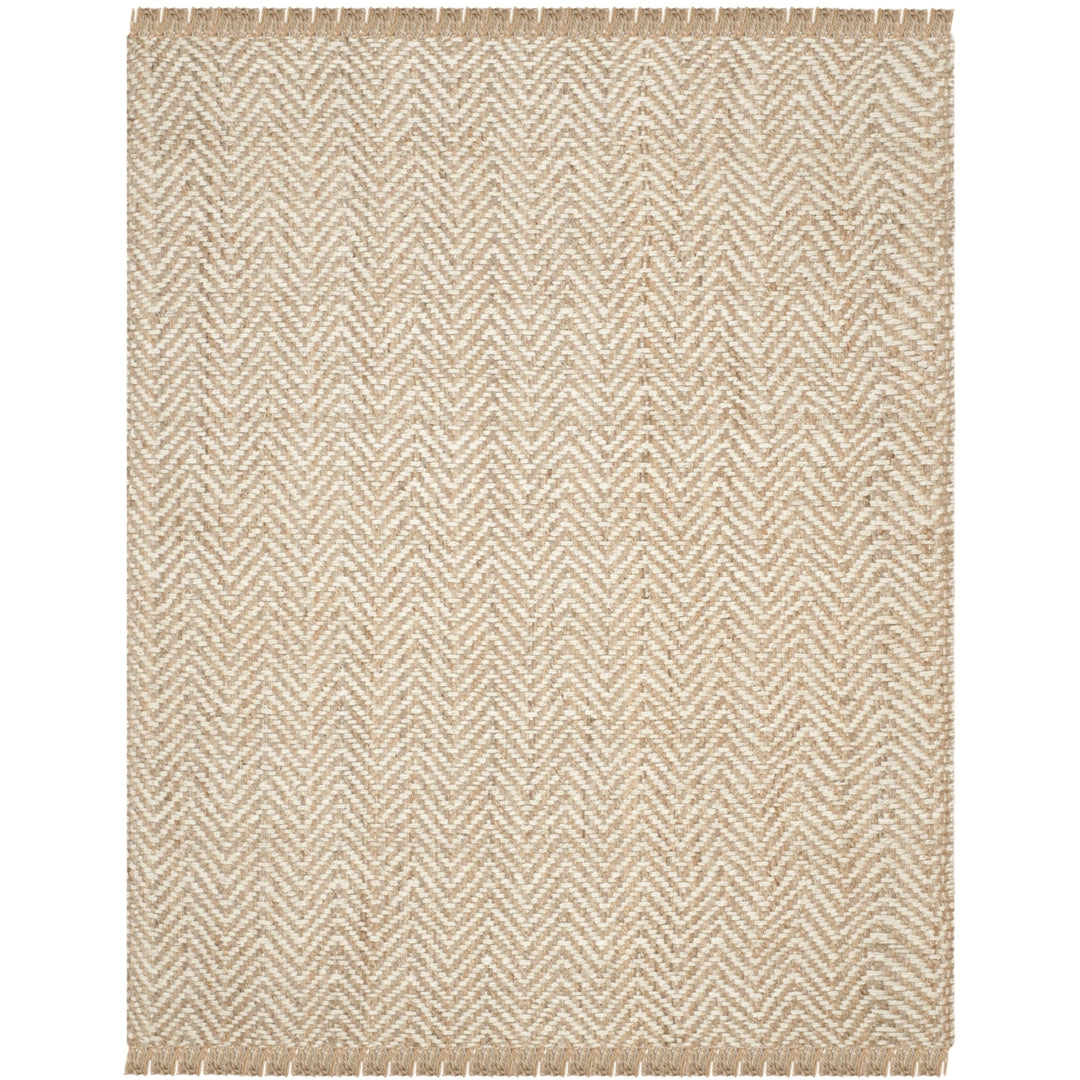 SAFAVIEH Natural Fiber NF458A Bleach / Natural Rug Image 1