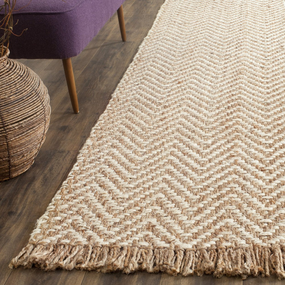 SAFAVIEH Natural Fiber NF458A Bleach / Natural Rug Image 2