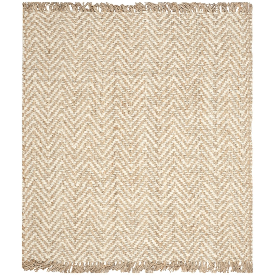 SAFAVIEH Natural Fiber NF458A Bleach / Natural Rug Image 1