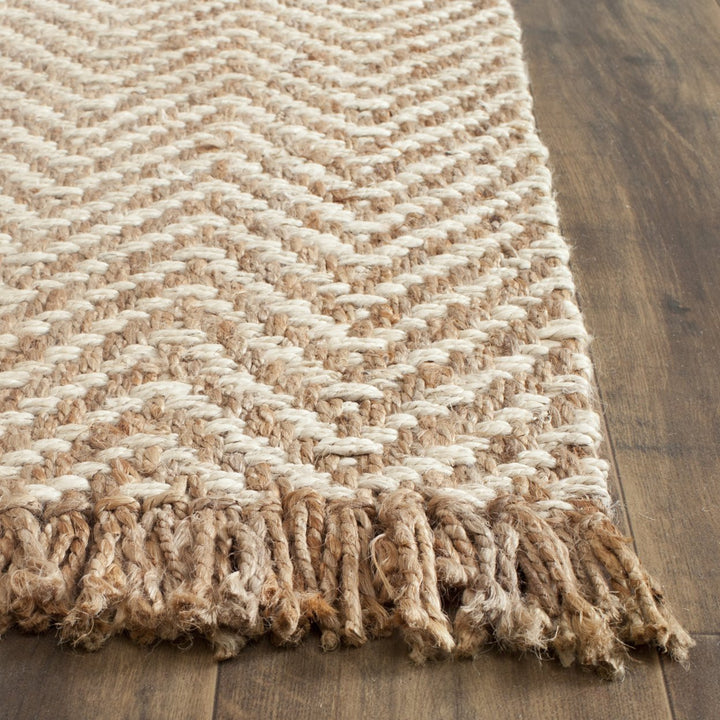 SAFAVIEH Natural Fiber NF458A Bleach / Natural Rug Image 5