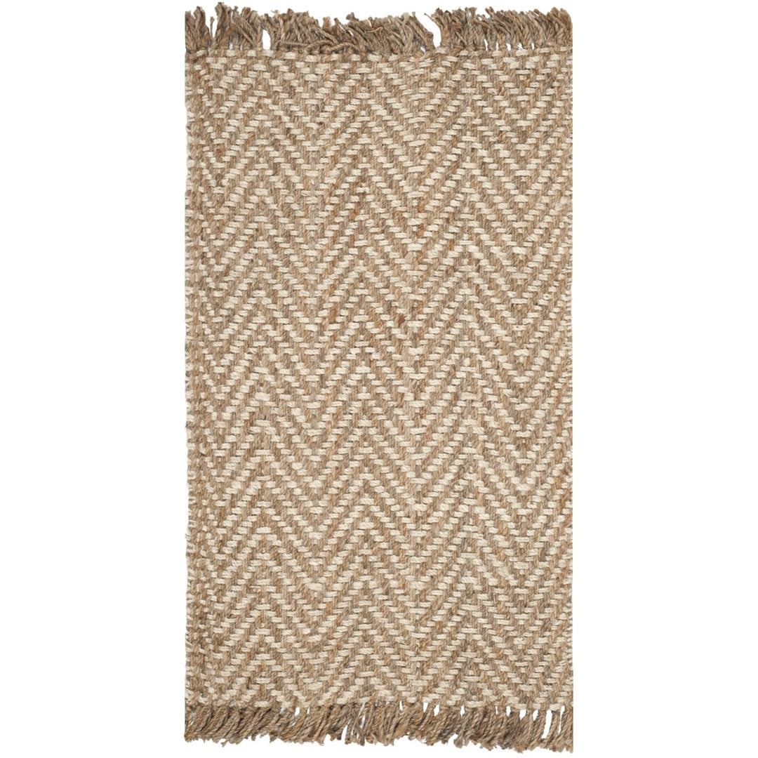 SAFAVIEH Natural Fiber NF458A Bleach / Natural Rug Image 1