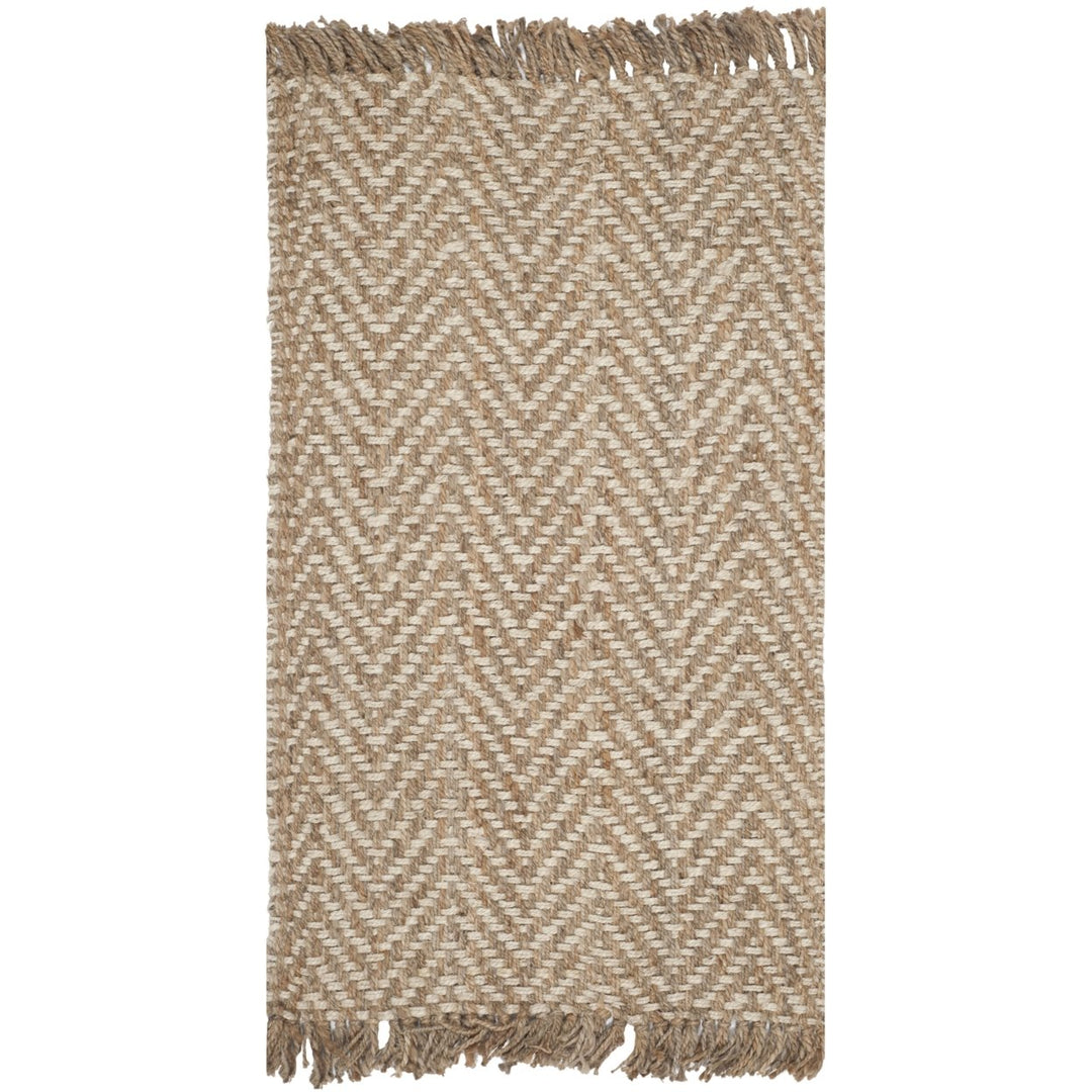 SAFAVIEH Natural Fiber NF458A Bleach / Natural Rug Image 1