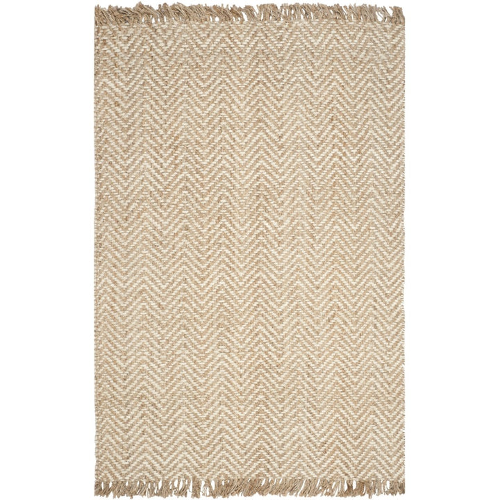 SAFAVIEH Natural Fiber NF458A Bleach / Natural Rug Image 1