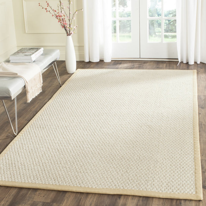 SAFAVIEH Natural Fiber Collection NF463A Sand Rug Image 1