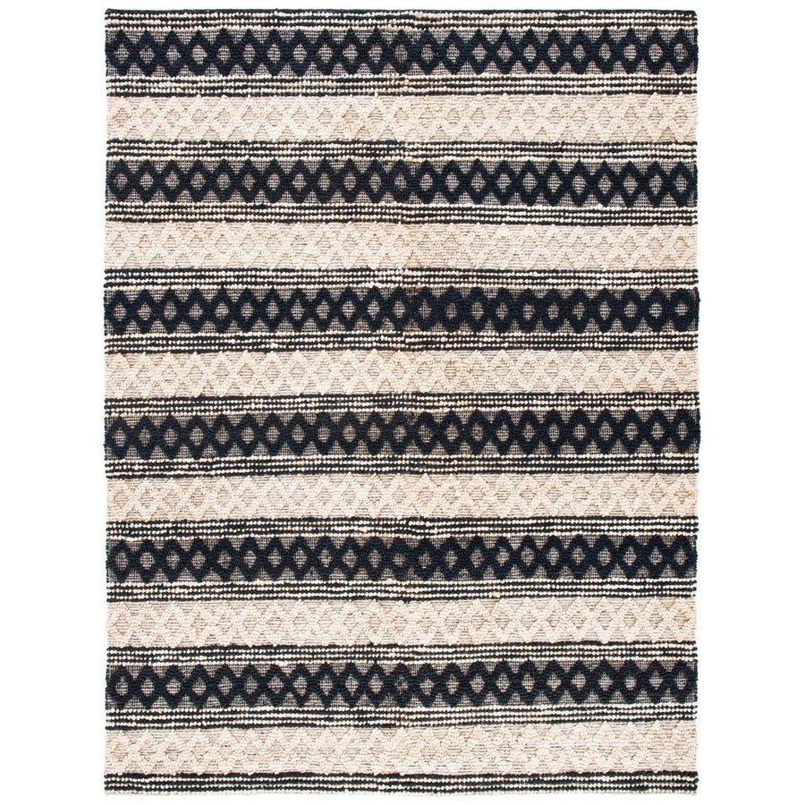 SAFAVIEH Natural Fiber NF568Z Handwoven Black /Ivory Rug Image 1