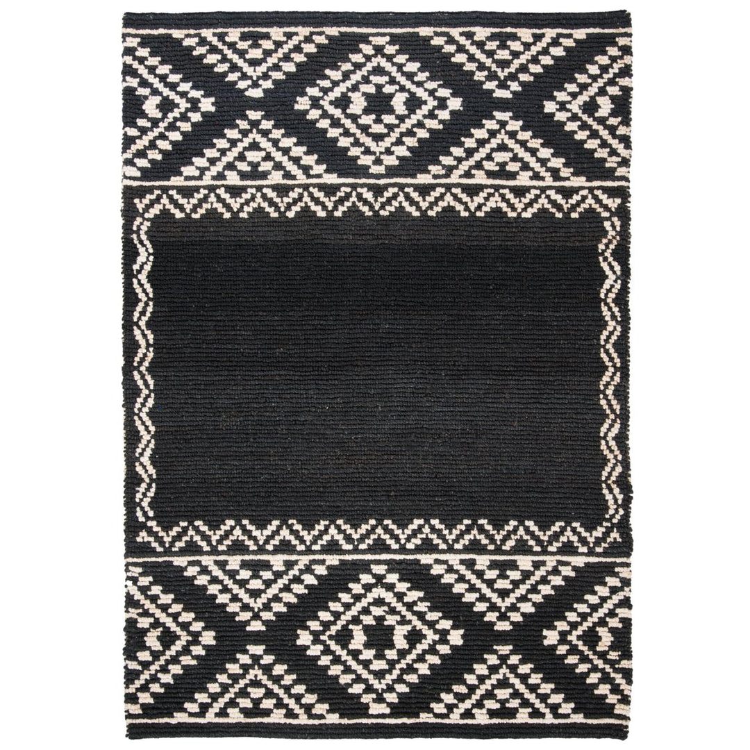 SAFAVIEH Natural Fiber NF552Z Handwoven Black Rug Image 1