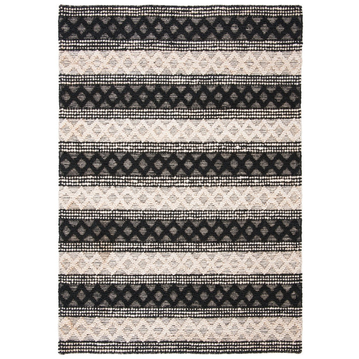 SAFAVIEH Natural Fiber NF568Z Handwoven Black /Ivory Rug Image 7