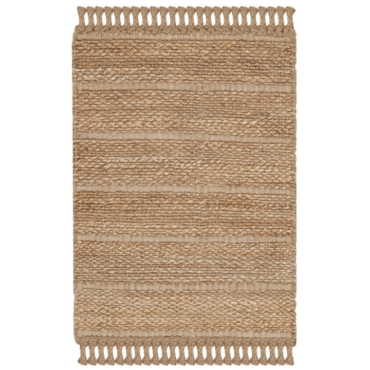 SAFAVIEH Natural Fiber NF550A Natural / Light Grey Rug Image 1