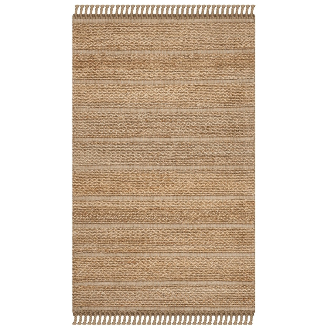 SAFAVIEH Natural Fiber NF550A Natural / Light Grey Rug Image 4