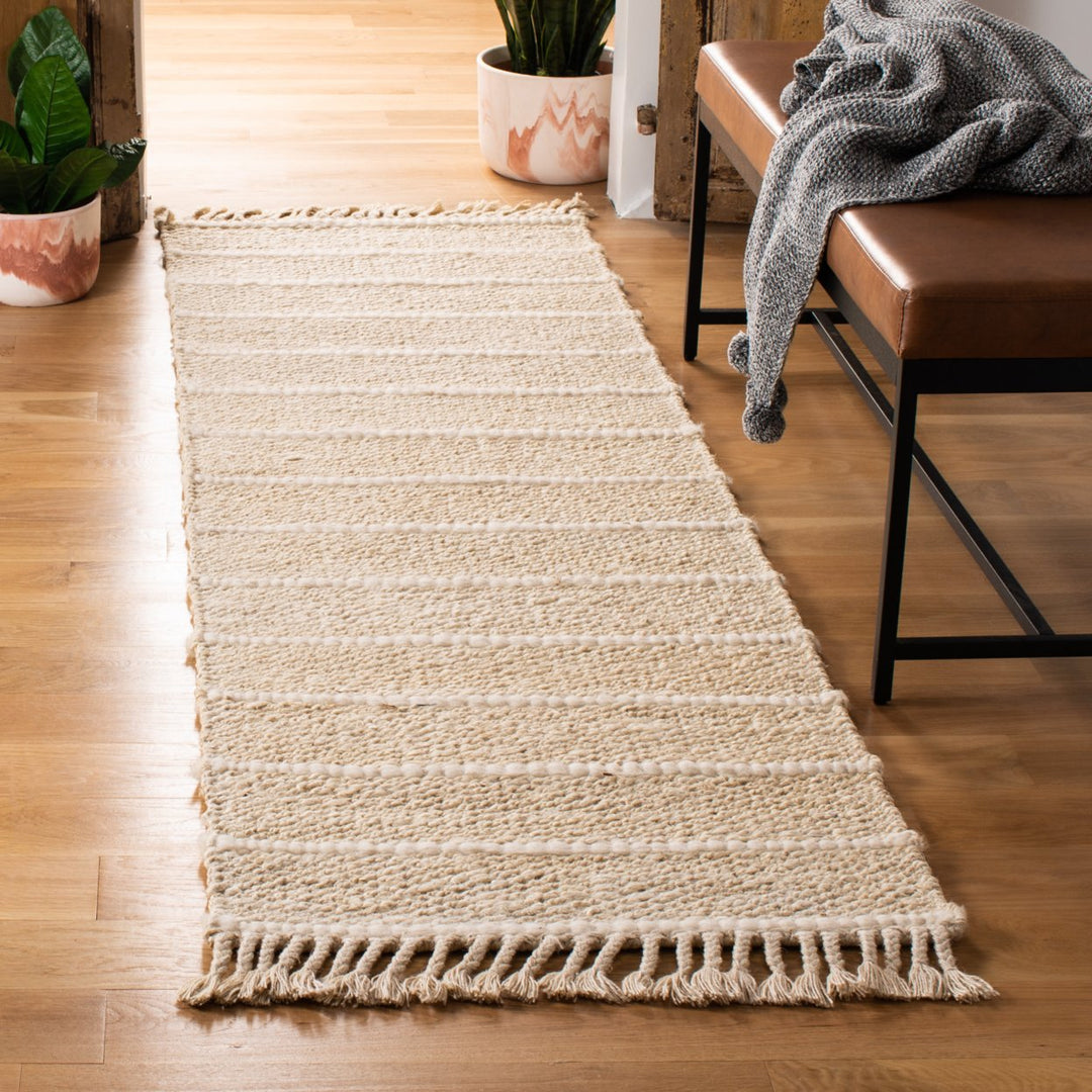 SAFAVIEH Natural Fiber NF550B Handwoven Ivory /Ivory Rug Image 3