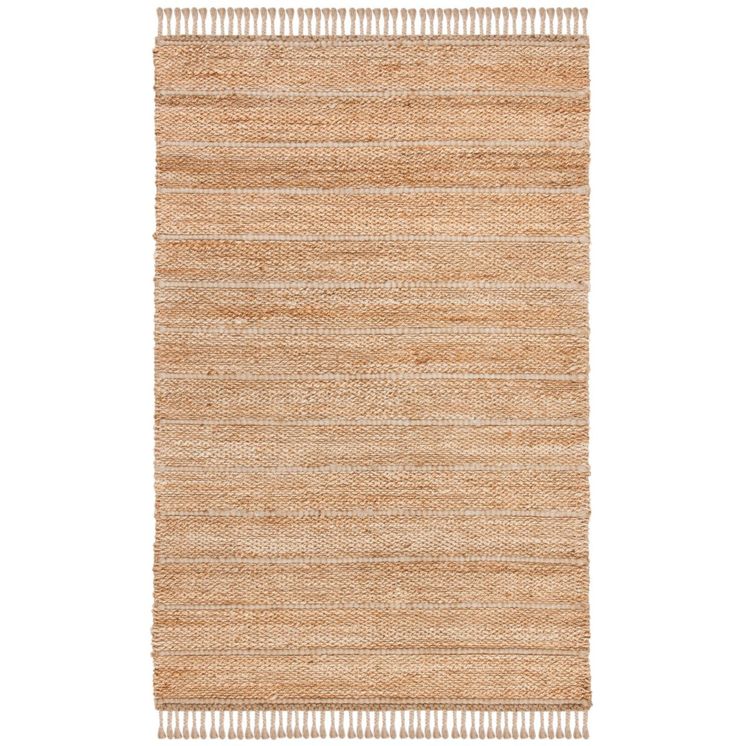 SAFAVIEH Natural Fiber NF550A Natural / Light Grey Rug Image 5