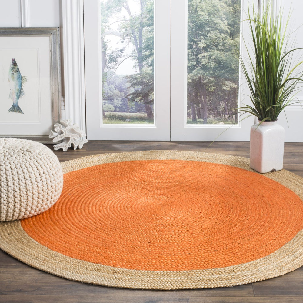 SAFAVIEH Natural Fiber NF801B Orange / Natural Rug Image 2