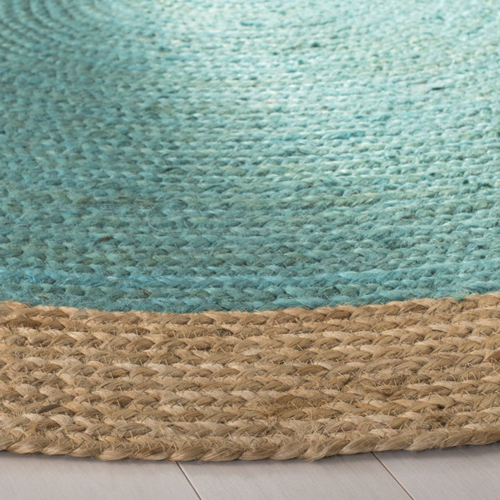 SAFAVIEH Natural Fiber NF801E Teal / Natural Rug Image 3