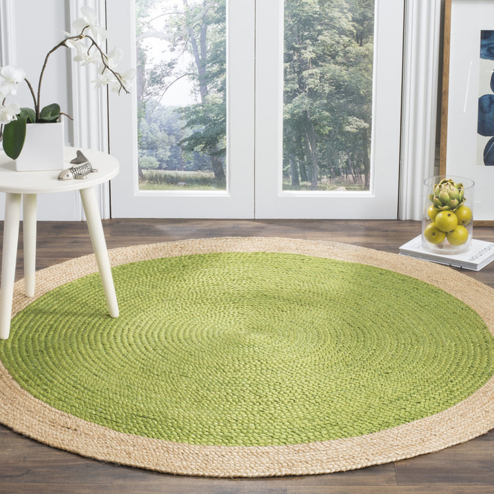 SAFAVIEH Natural Fiber NF801G Green / Natural Rug Image 2