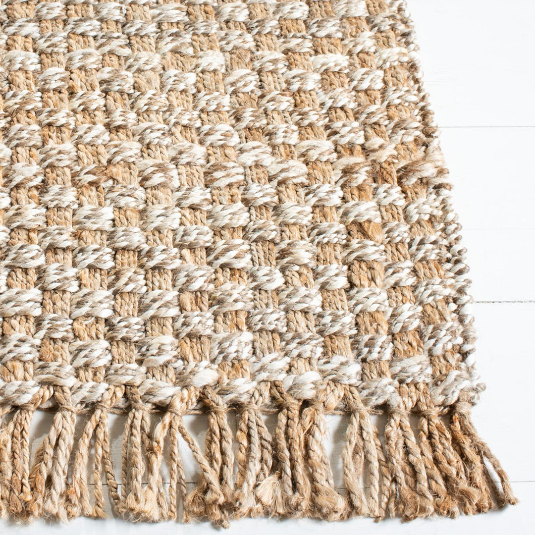 SAFAVIEH Natural Fiber NF868B Natural / Grey Rug Image 5