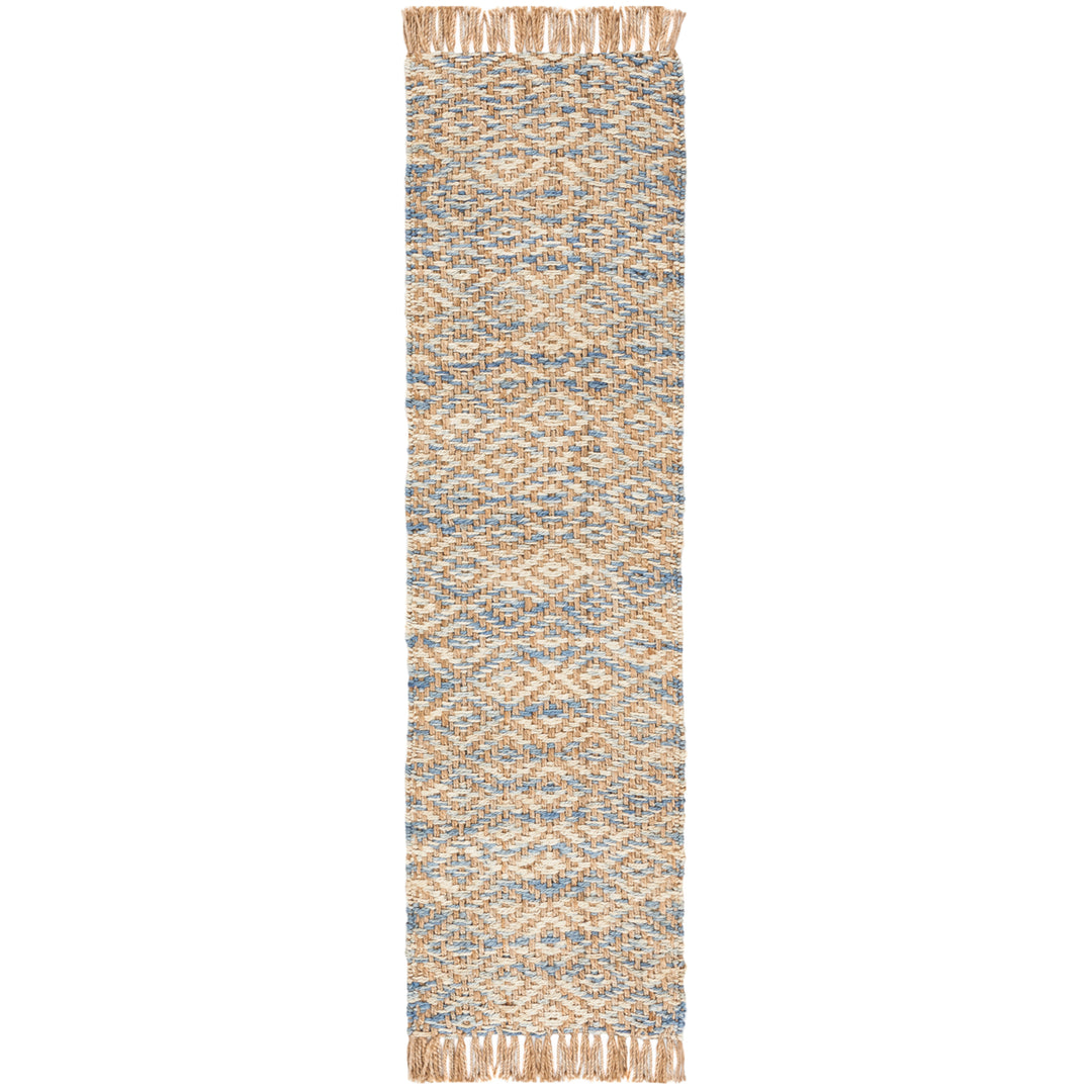 SAFAVIEH Natural Fiber NF822A Natural / Blue Rug Image 3