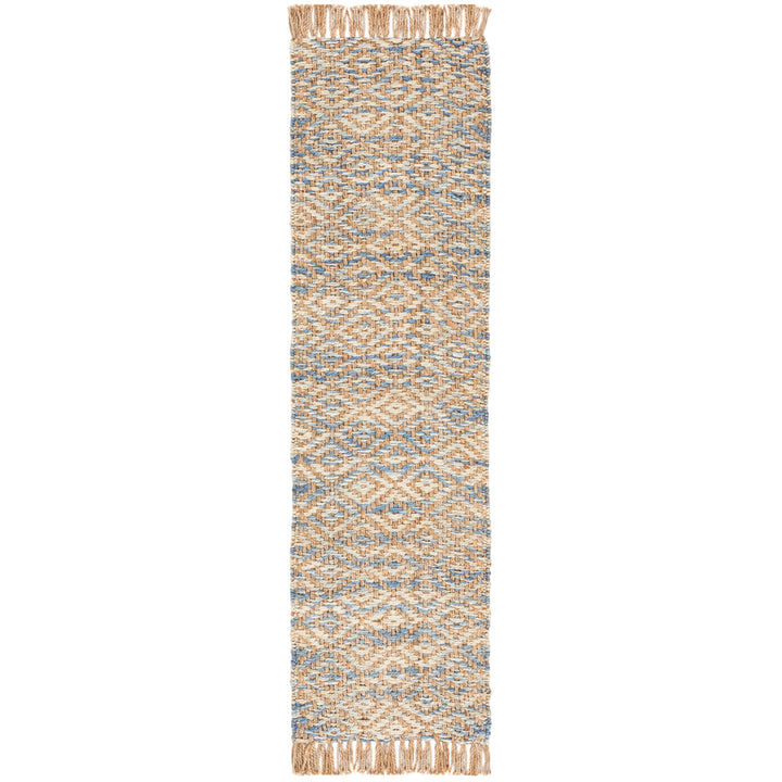 SAFAVIEH Natural Fiber NF822A Natural / Blue Rug Image 3