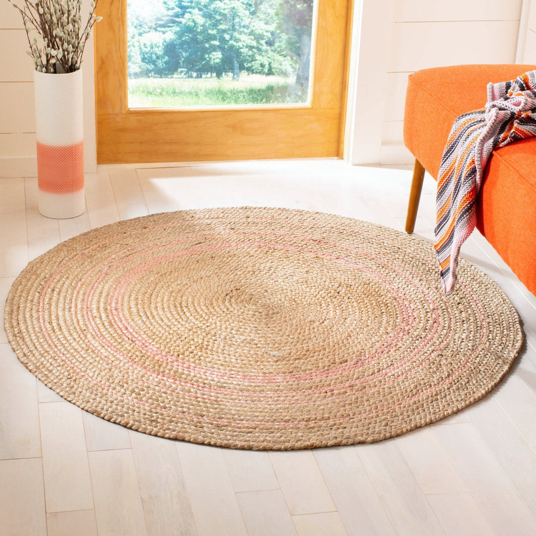 SAFAVIEH Natural Fiber NF807U Handwoven Pink Rug Image 2