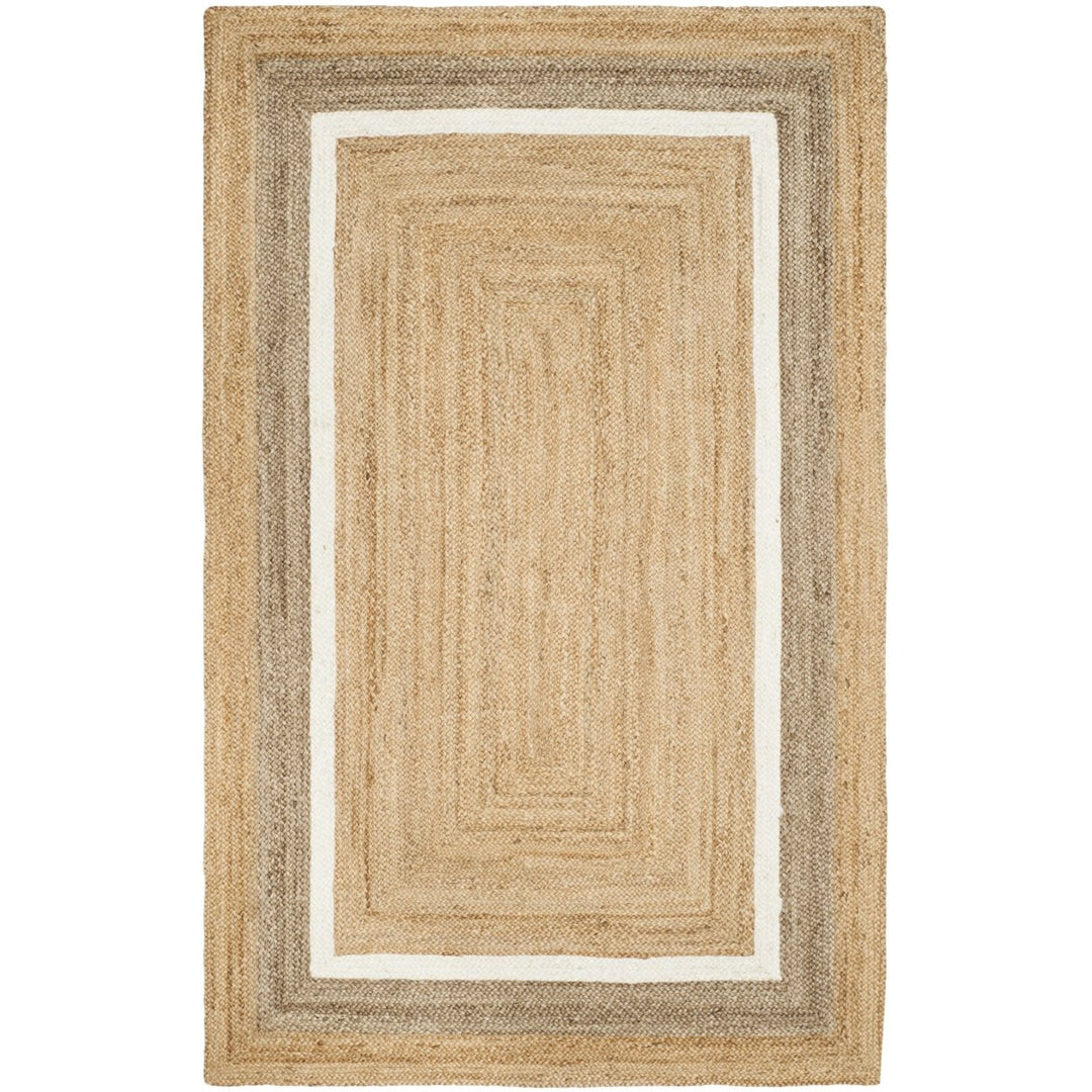 SAFAVIEH Natural Fiber NF883B Natural / Grey/Ivory Rug Image 1