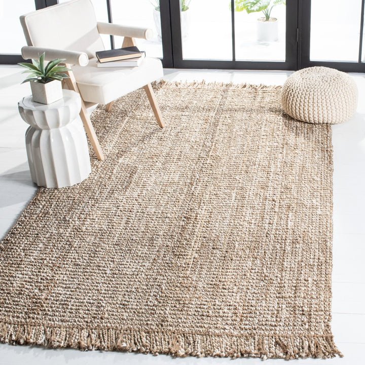 SAFAVIEH Natural Fiber NF825F Handwoven Grey / Beige Rug Image 1