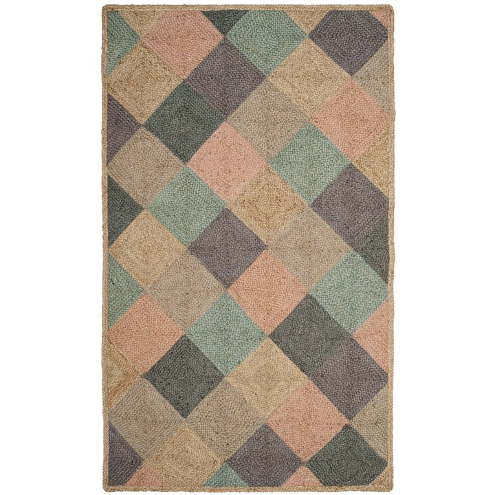 SAFAVIEH Natural Fiber NF872A Natural / Multi Rug Image 1