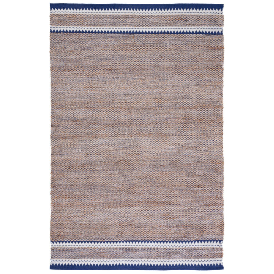 SAFAVIEH Natural Fiber NF874N Natural / Navy Rug Image 1