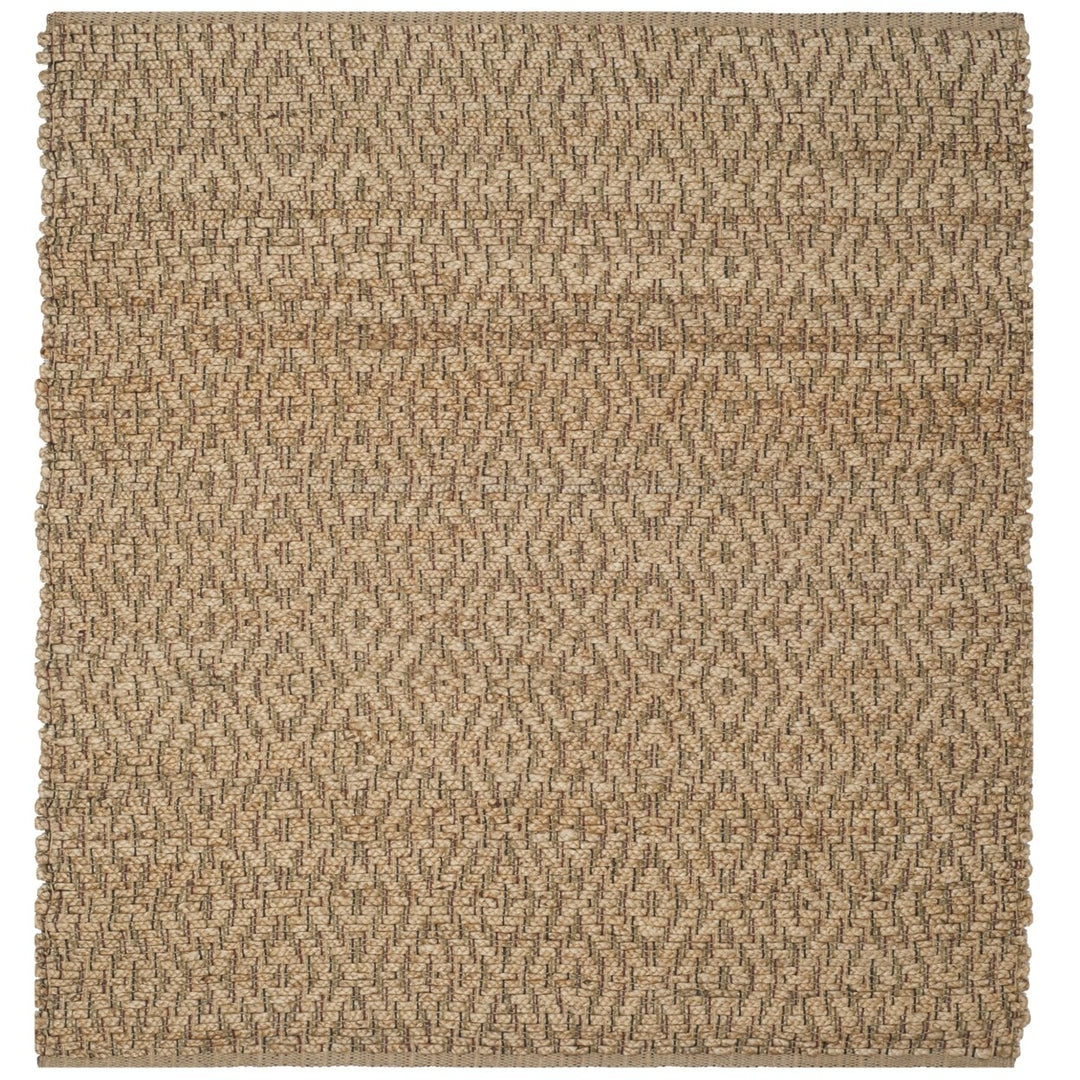 SAFAVIEH Natural Fiber NF873A Handwoven Natural /Red Rug Image 1