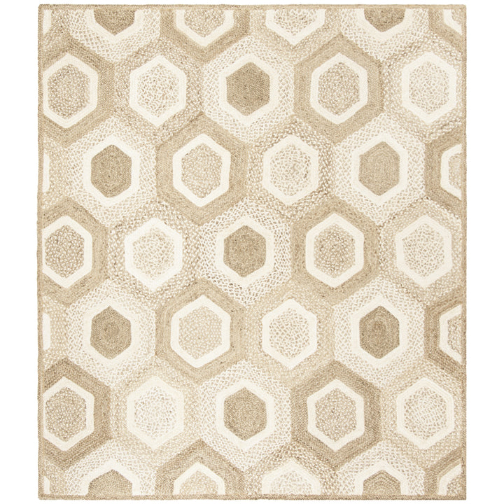 SAFAVIEH Natural Fiber NF881F Handwoven Grey / Ivory Rug Image 1