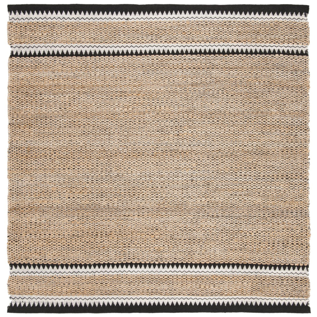 SAFAVIEH Natural Fiber NF874B Natural / Black Rug Image 1