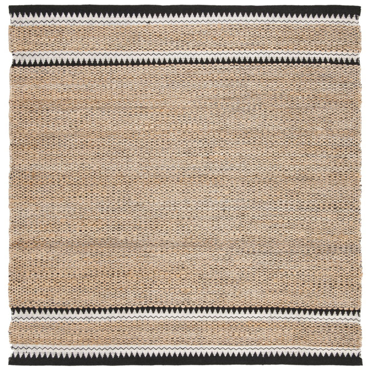 SAFAVIEH Natural Fiber NF874B Natural / Black Rug Image 1