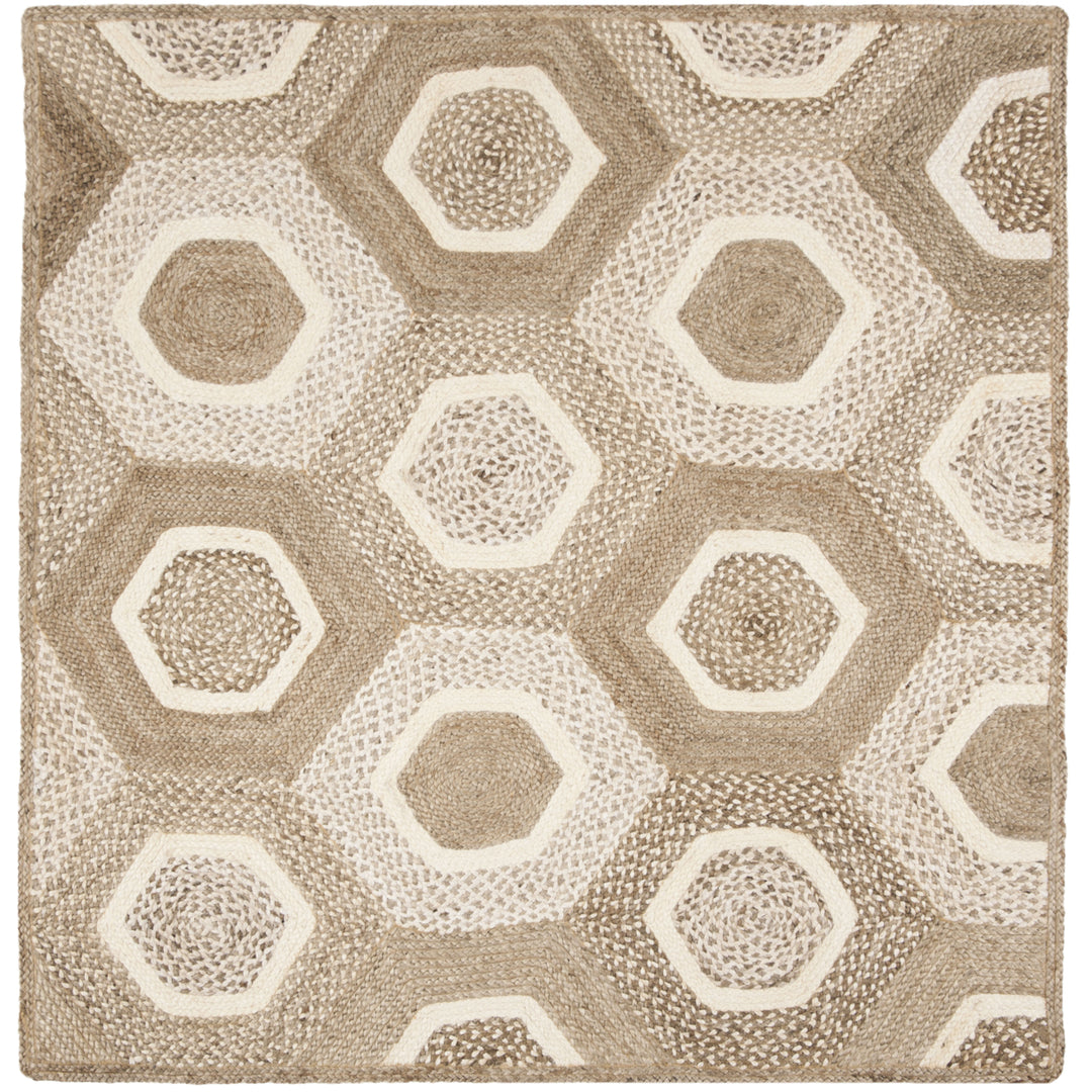 SAFAVIEH Natural Fiber NF881F Handwoven Grey / Ivory Rug Image 4