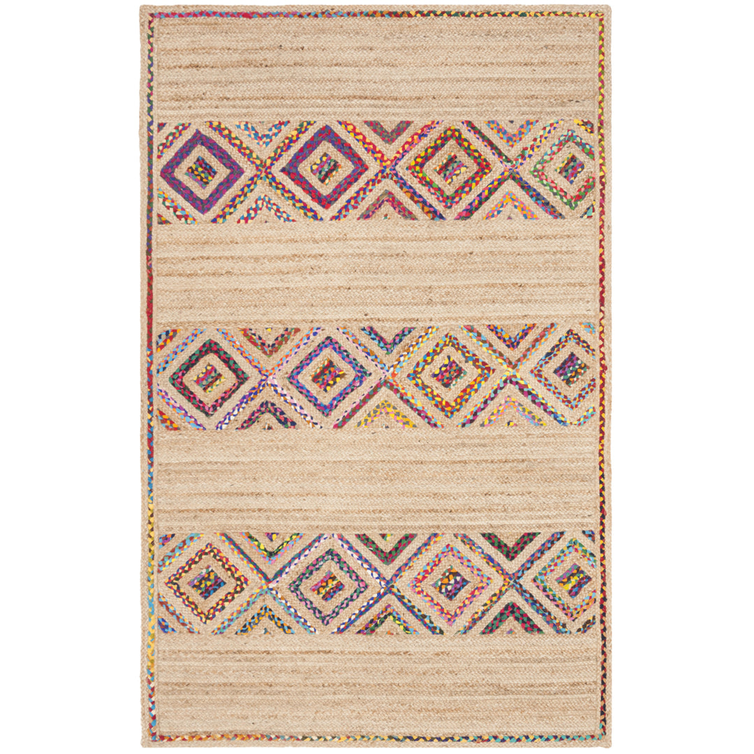 SAFAVIEH Natural Fiber NF920B Natural / Multi Rug Image 1