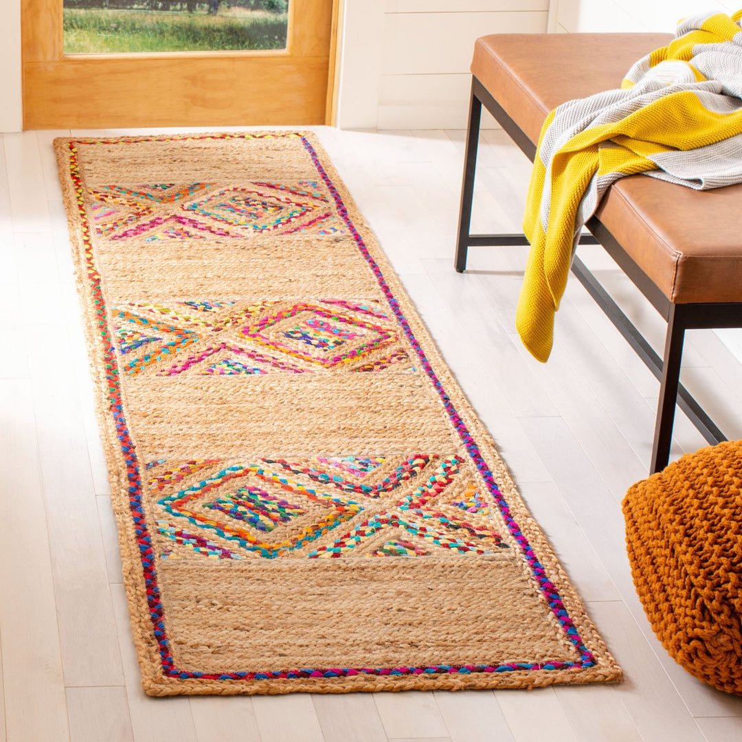 SAFAVIEH Natural Fiber NF920B Natural / Multi Rug Image 2