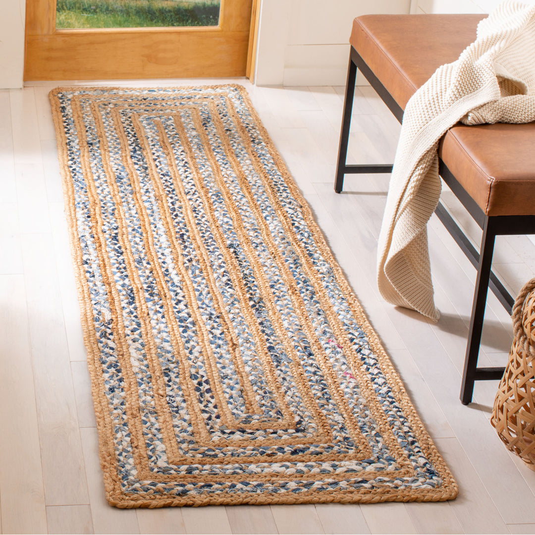 SAFAVIEH Natural Fiber NF921M Blue / Natural Rug Image 2