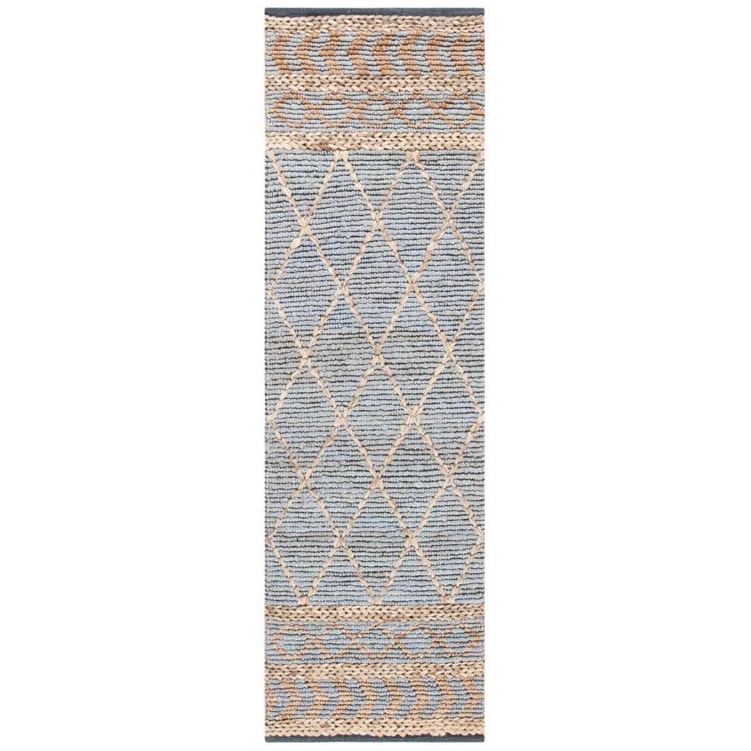 SAFAVIEH Natural Fiber NF955N Natural / Blue Rug Image 3