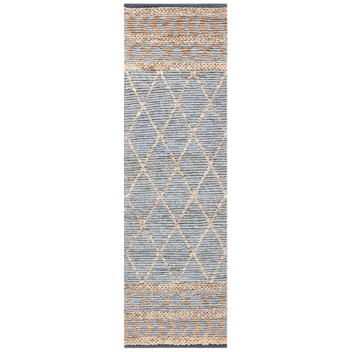 SAFAVIEH Natural Fiber NF955N Natural / Blue Rug Image 3