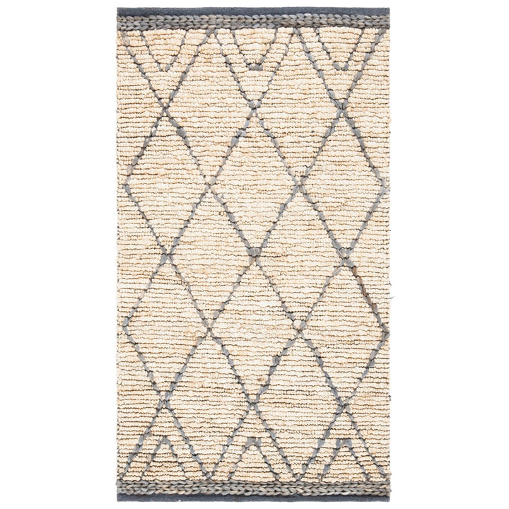 SAFAVIEH Natural Fiber NF956F Natural / Grey Rug Image 1