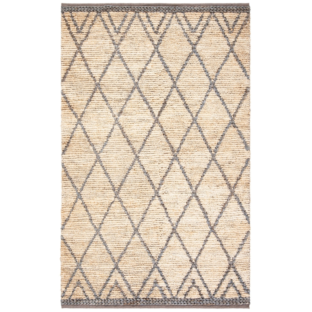 SAFAVIEH Natural Fiber NF956F Natural / Grey Rug Image 8