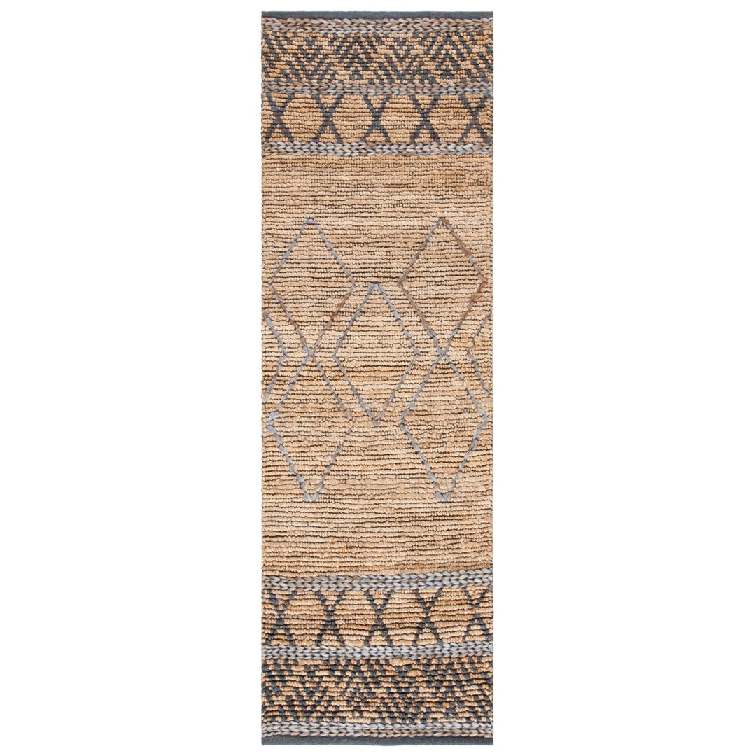 SAFAVIEH Natural Fiber NF957B Handwoven Beige / Grey Rug Image 1