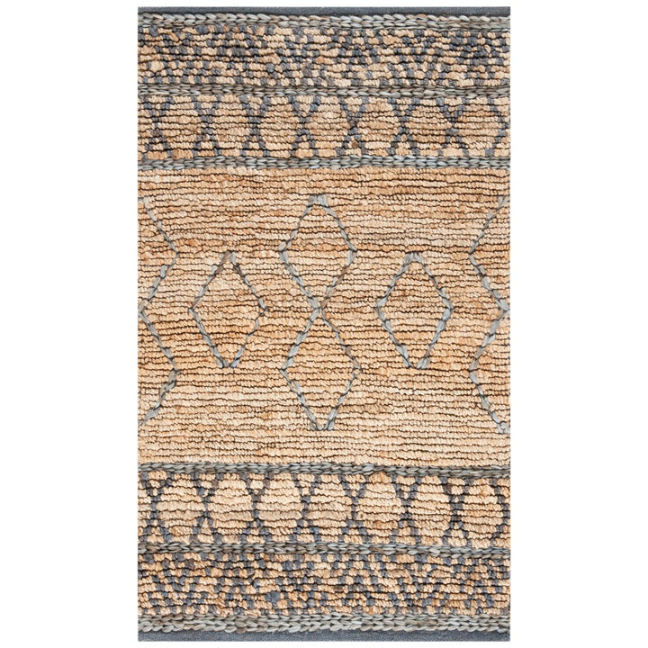 SAFAVIEH Natural Fiber NF957B Handwoven Beige / Grey Rug Image 1